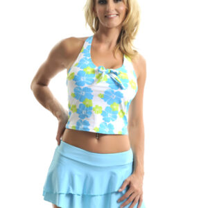 Two Pieces Blue and White Bikini